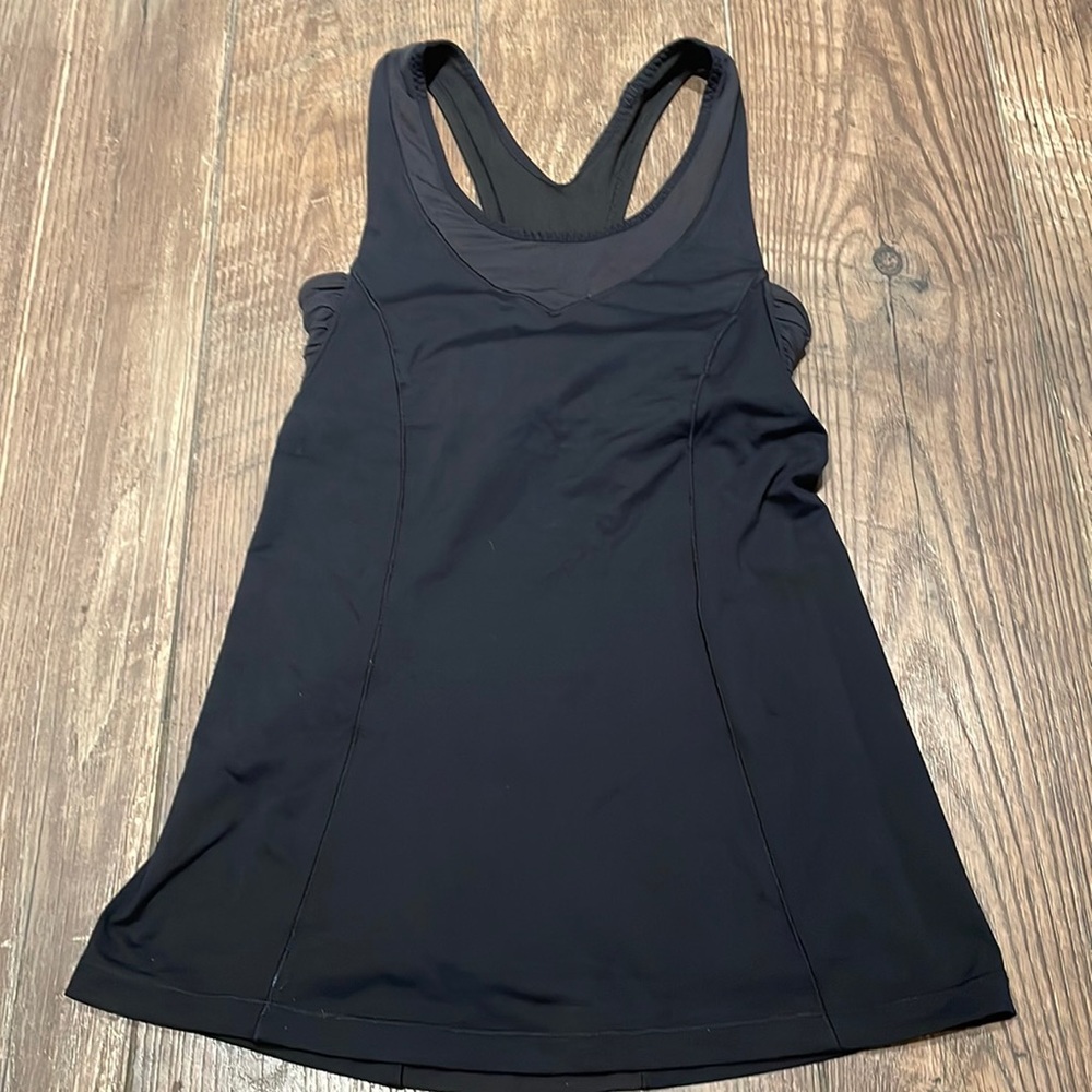 LuluLemon Racerback Black Tank Sz‎ 2